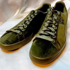 Puma’s Clyde Velour Olive Green